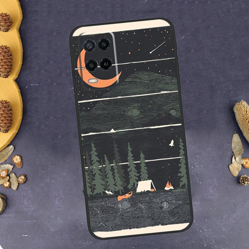 

Camping Mountain Phone Case For Oppo A78 A38 A58 A74 A15 A80 A60 A40 A94 A54 A98 A18 A16 A76 A96 A17 A77 A57S OPPO A79 5G
