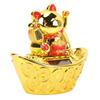 Lingotto Gatto Fortunato Che Saluta a Energia Solare Gatto Portafortuna Che Saluta Adorabile Ornamento di Gatto Accogliente in Plastica