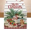 Christmas Table Mat Linen Print Santa elk Table Runner Christmas Decor Snowman Xmas Tree Pattern Tablecloth Home Xmas Ornaments