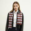 Dal Cashmere Double Sided Petit Cashmere Scarf Brown Diamond Sky