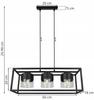 HANGING LAMP CAGE ELEGANT GLASS SHADE