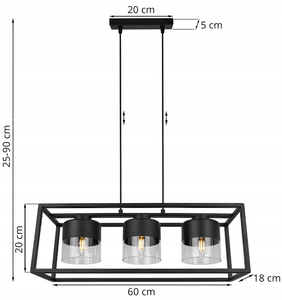 HANGING LAMP CAGE ELEGANT GLASS SHADE