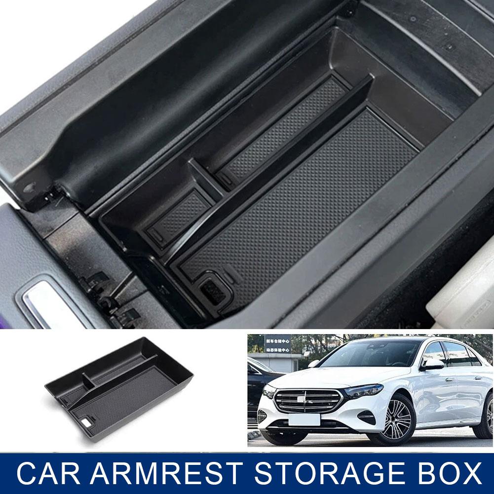 Car Armrest Storage Box Tray Console Organizer Holder for Mercedes-Benz E-Class E260L/E300L Models Auto Interior Accessories