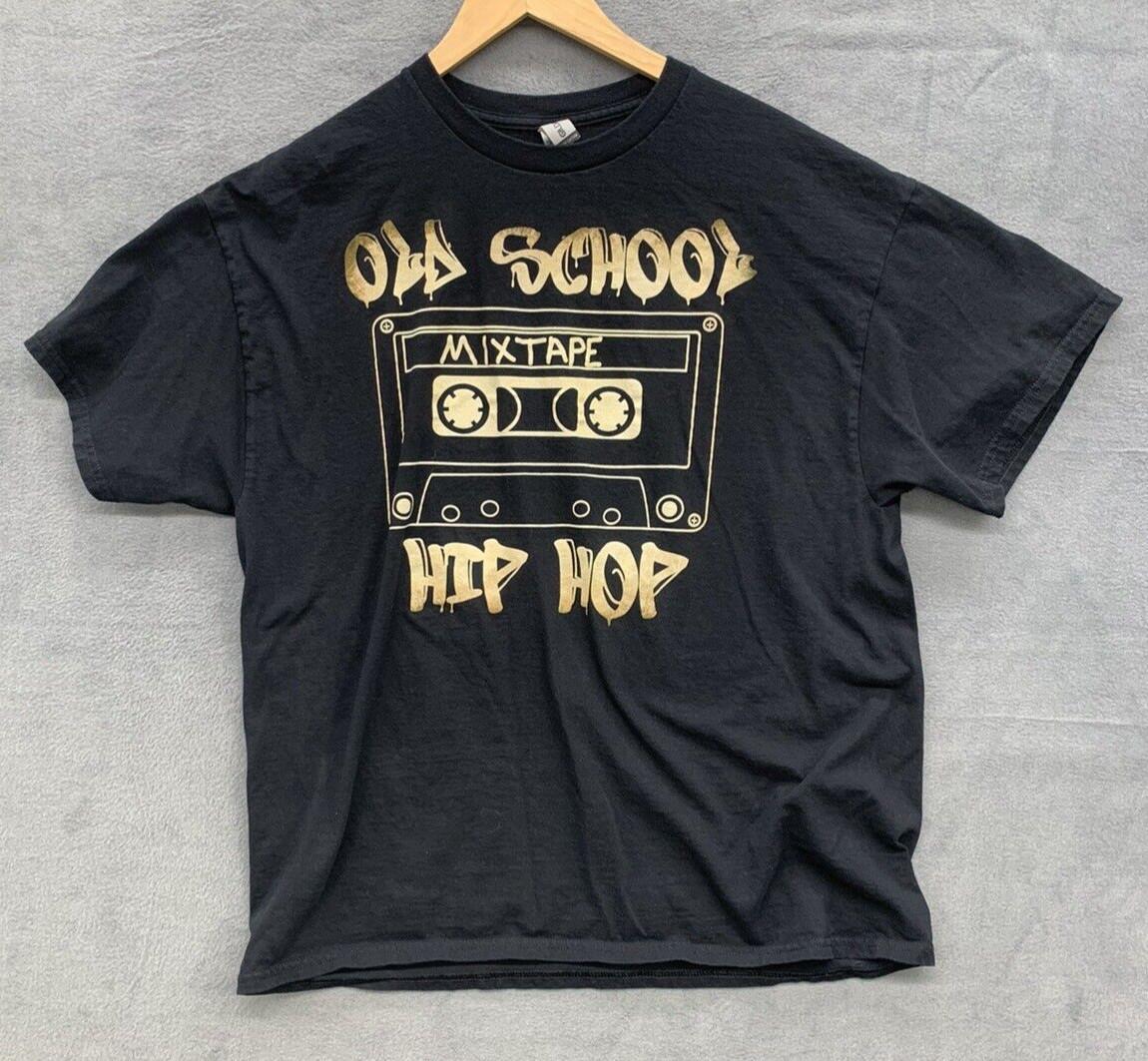 

Old School Hip Hop Mix Tape Graphic T-Shirt Men s Size XL Black Skater Dancer M