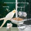 Stainless Steel Acrylic Anti-spill Parrot Bird Feeder Dispenser