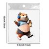 Cartoon 3D Dog Belly Stickers Squeezable Decorative Animal Self-adhesive Sticker Mobile Phone Decoration Sticker Home Decor