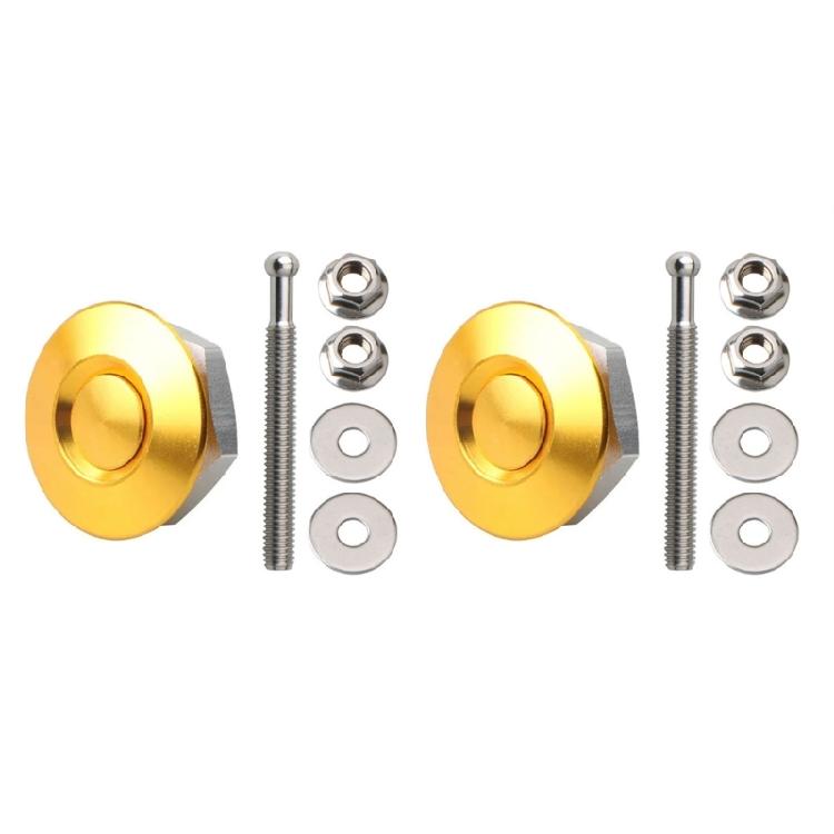 Round Button Hood Fastener Kit 2 Piece Aluminum Hardware Set for Quick Body Panel Access on Custom Car Builds Set