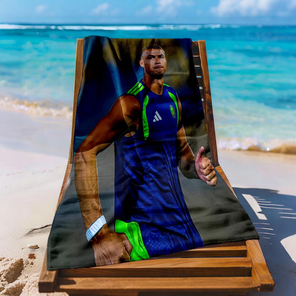 Cristiano Ronaldo Beach Towel Super Soft Microfiber Quickdry Fabric Comfortable Lightweight