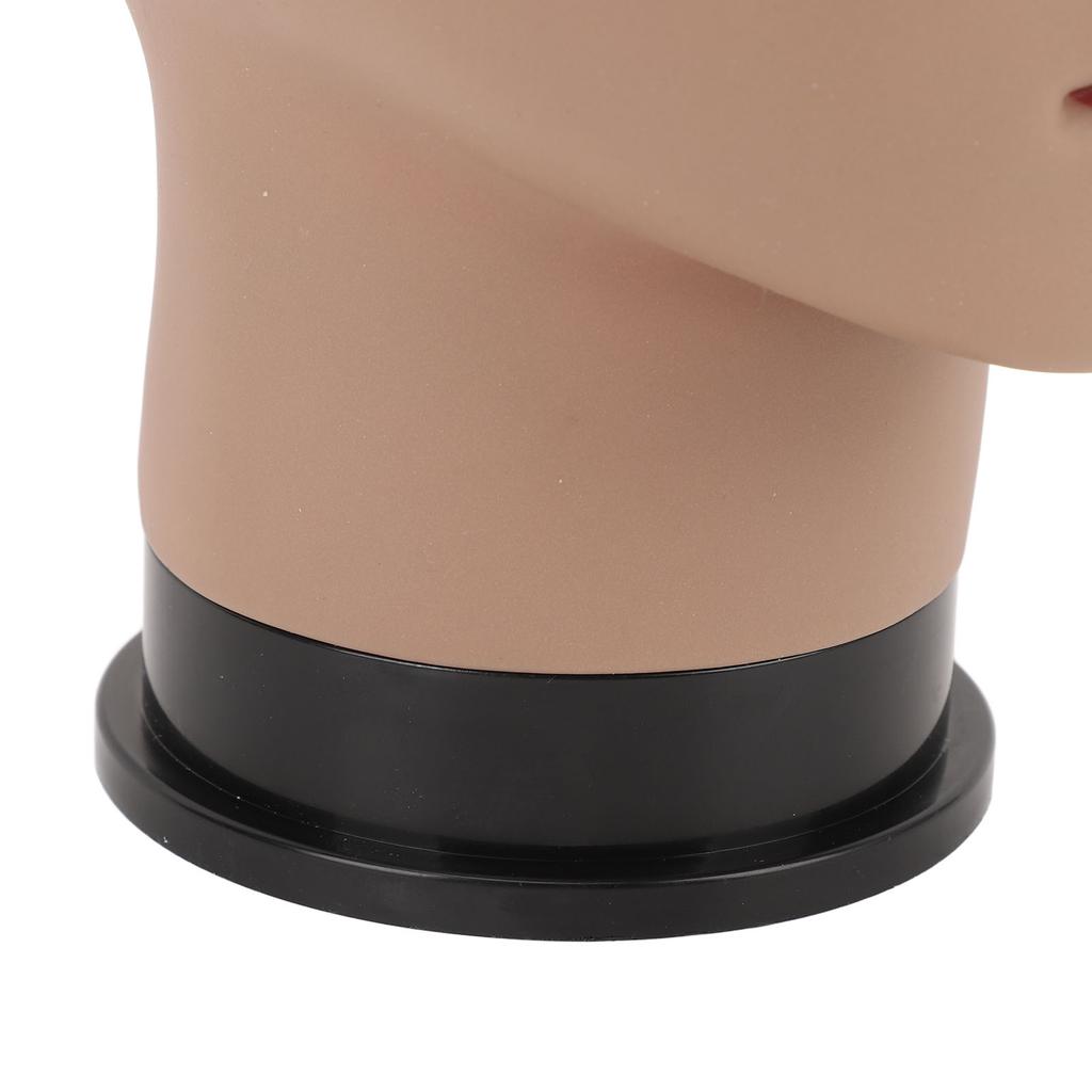 Kahlköpfiger Schaufensterkopf mit Make-up Schwarze Haut Weiblich Professioneller Kosmetik-Kopf für Perückenherstellung Display Brillen