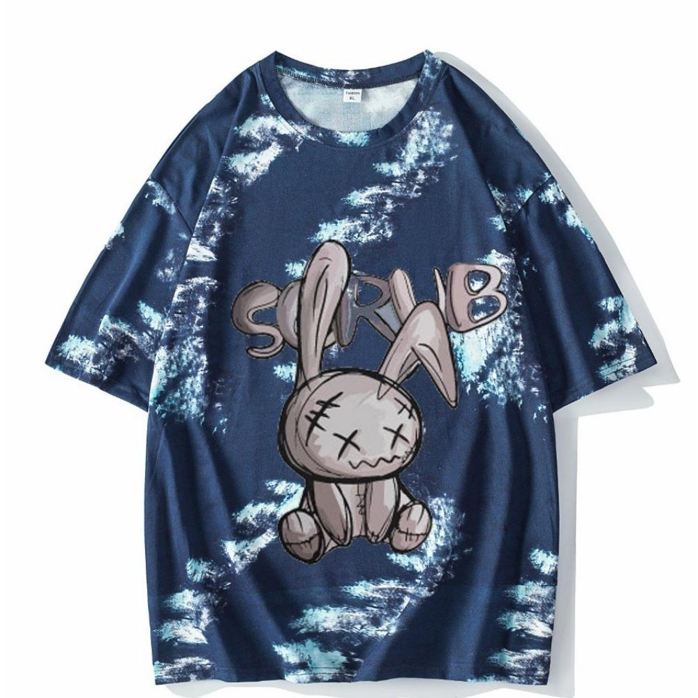 American Clothing Creative Cartoon Rabbit Print Unisex Couple's Top
