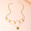 Cute Love Heart Necklace Multilayer Fruit Cherry Necklace Pendants for Women Girls Party Jewelry Gifts