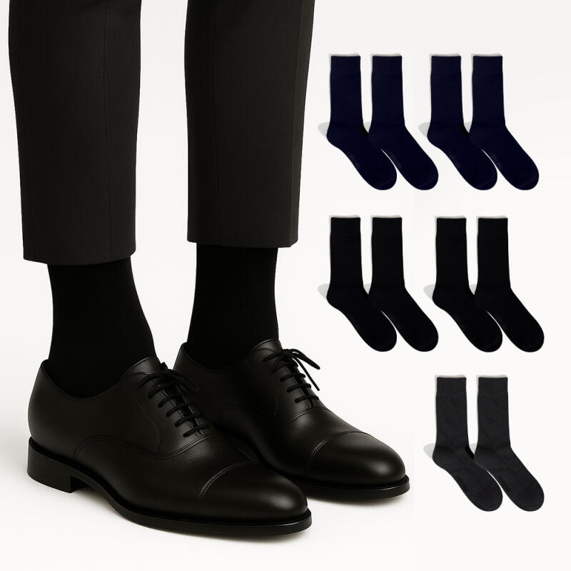 5 Pairs of Men s File Suit Socks (Solid)