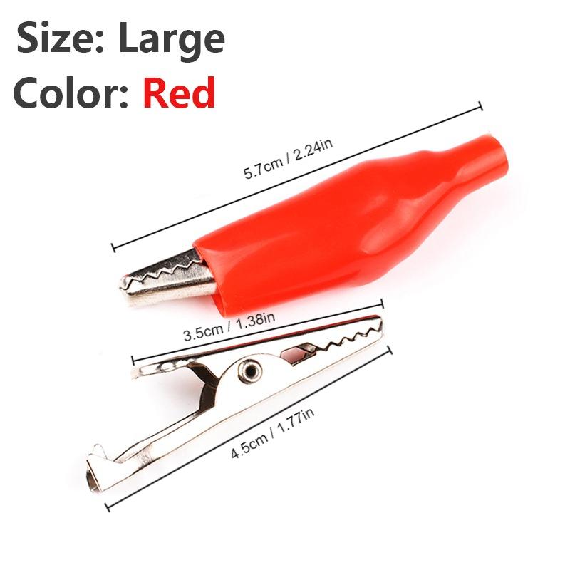 Insulation Metal Alligator Clip Red and Black 35*45mm 5A Crocodile Clip DIY Electronic Test Clips Kit