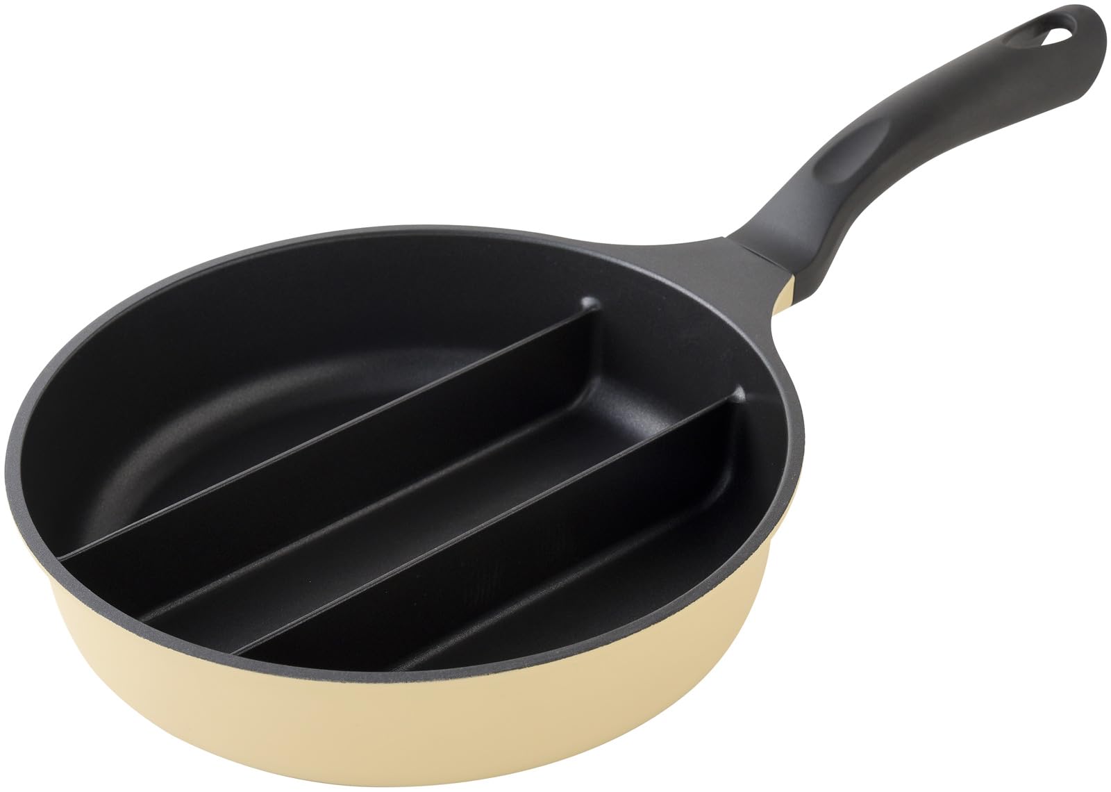 

Ernest Divided Frying Pan Center Egg Triple Pan Mini 20cm Deep Type Compatible Cooks 3 Dishes Simultaneously and More Convenient Cooking Utensil
