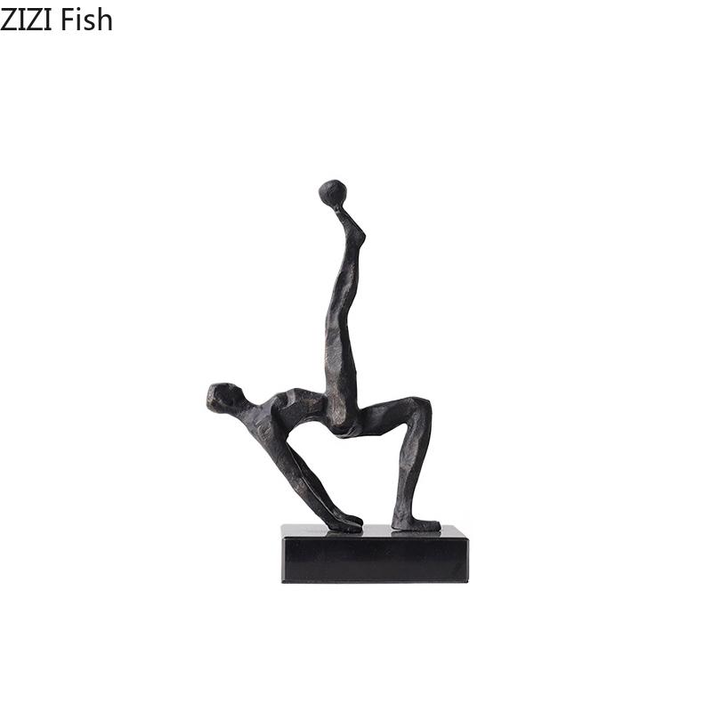 Abstract Figures Statue Desk Decoration Minimalism Athlete Character Sculpture Metal Crafts Ornaments Room Aesthetics Decor