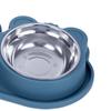 Dvojité misky na vodu a jídlo pro domácí mazlíčky, protiskluzové, nerezové, proti rozlití, dvojitá krmící stanice pro psy/domácí mazlíčky fo