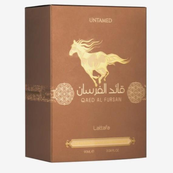 Lattafa Perfumes QAED Al FURSAN Brown Stallion Arabic Perfume, Unisex Woody Musk Scent, Long Lasting Fragrance, 100ml less