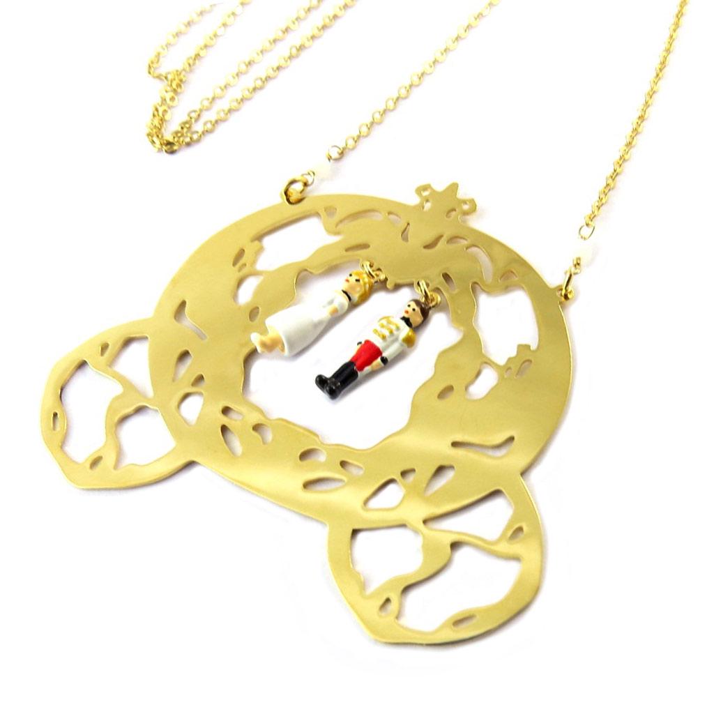 Les Trésors De Lily [P2030] - Handmade Necklace/long Necklace 'Monde Merveilleux' (Once Upon a Time) Multi-colored Gold