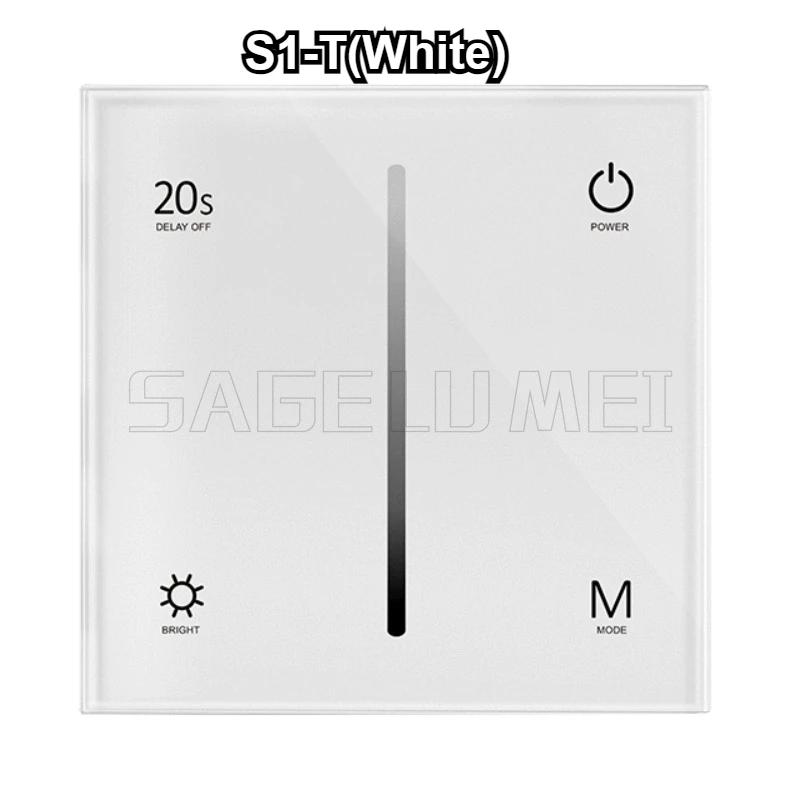 

S1-T Skydance AC100-240V Touch glass Panel AC Triac Dimmer Wireless Dimmable Remote Controller for LED Bulb Light Wall Mounted 100-240V