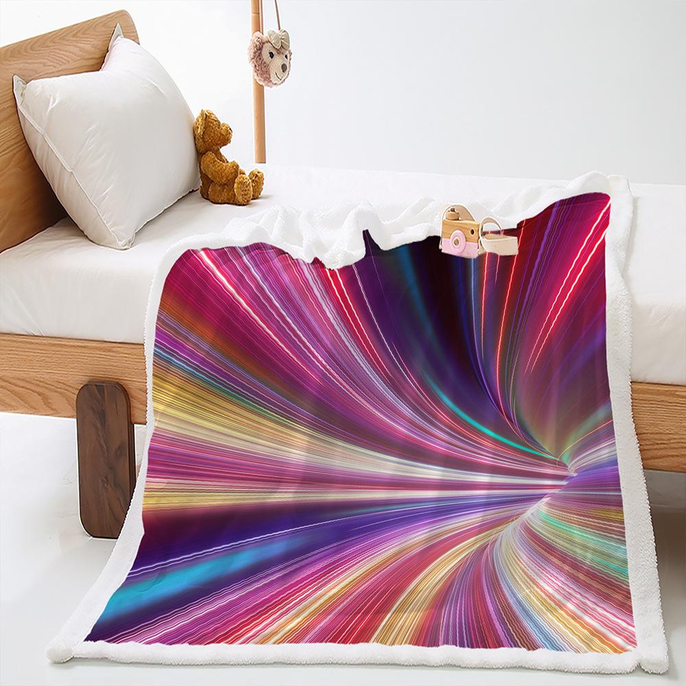 Blanket 2D Digital Printed Lamb Fleece Crystal Fleece 2D Magic Blanket Blanket