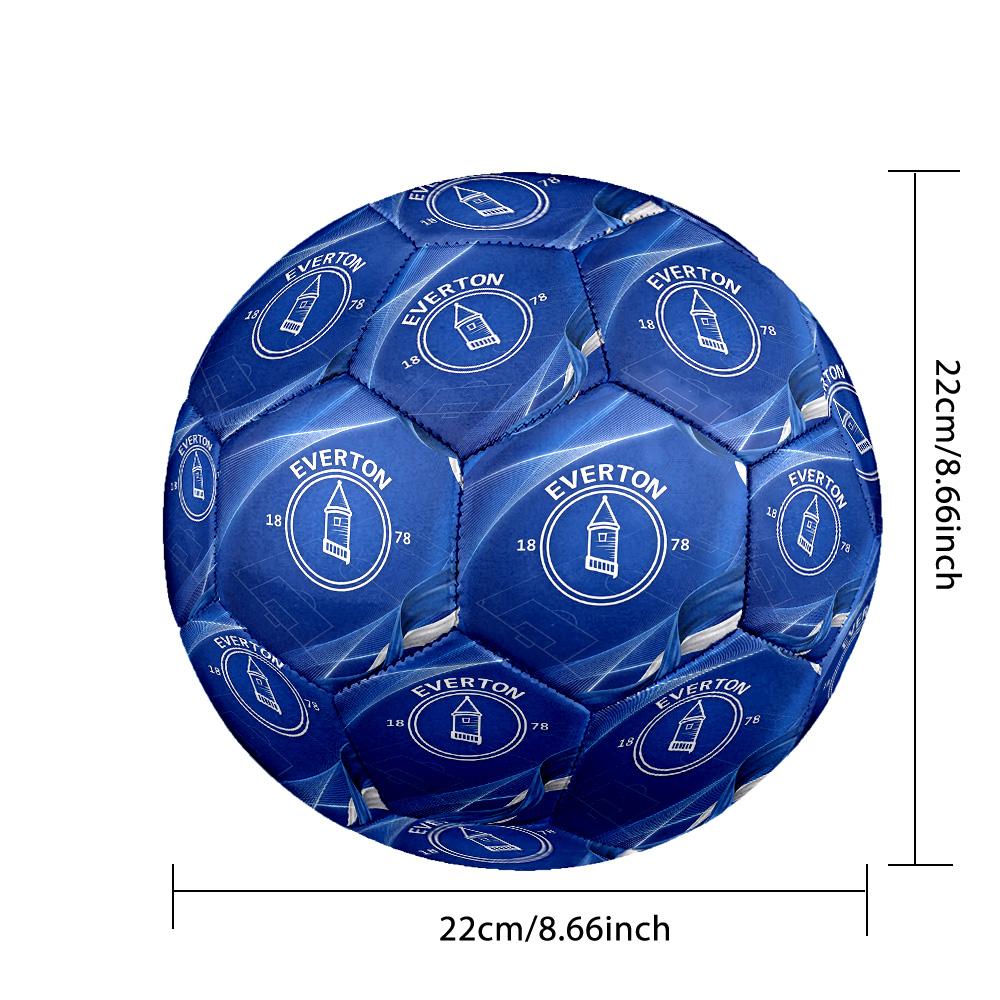 Balón de Fútbol Estampado del Everton Talla 5, Balón de Fútbol Antideslizante para Partido de Adultos, Souvenir para Aficionados al Fútbol