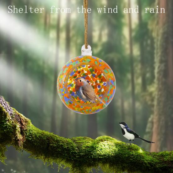 Venkovní skleněné závěsné krmítko pro kolibříky, odolné proti mravencům a včelám, vícebarevné krmítko pro ptáky, zahradní dekorace, dárek pro ženy