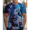 Men's Anime Print T-Shirt - Anime Character Print Crew Neck Short Sleeve Shirt, Machine Washable, Suitable for Anime Apparel and Party Outfits