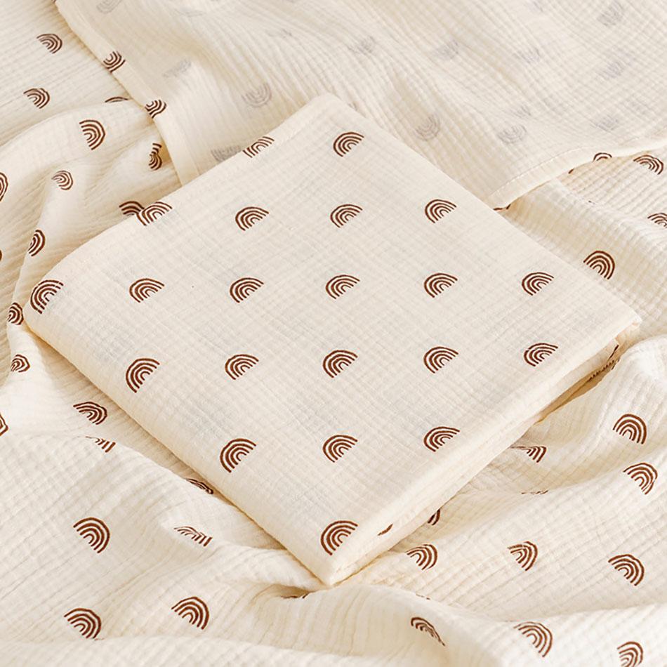 100x100cm Newborn Baby Shower Wrap Toddler Kids Cartoon Bear Double Layer Gauze Bath Towel Soft Quick Drying for Spring Autumn