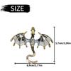 4Pcs Bling Dragon Air Vent Clips Car Air Freshener Car Accessories Enamel Fire Dragon Wyvern Vent Clips Refillable Auto Essential Oil Outlet Gothic