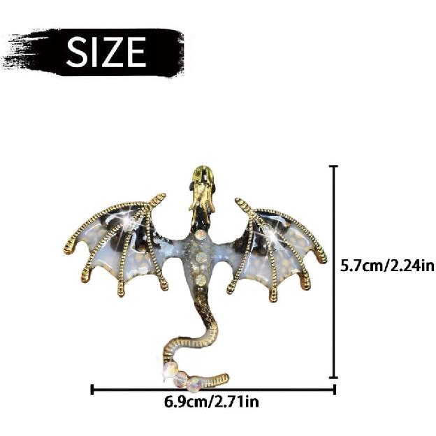 4Pcs Bling Dragon Air Vent Clips Car Air Freshener Car Accessories Enamel Fire Dragon Wyvern Vent Clips Refillable Auto Essential Oil Outlet Gothic