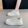 Versatile Breathable Little White Shoes 2025 Summer New Women's Shoes Shoes Popular Mesh Platform Casual Sports Shoes Board Shoes
