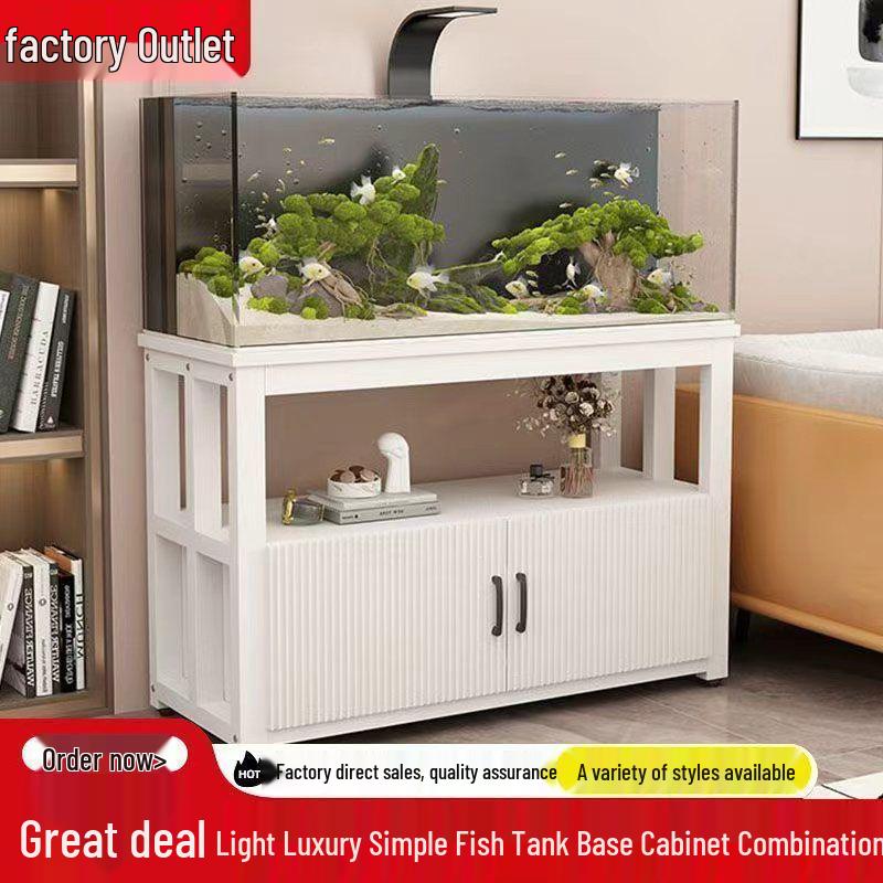 Ultra-Clear Glass Fish Tank with Integrated Stand and No-Change Water System