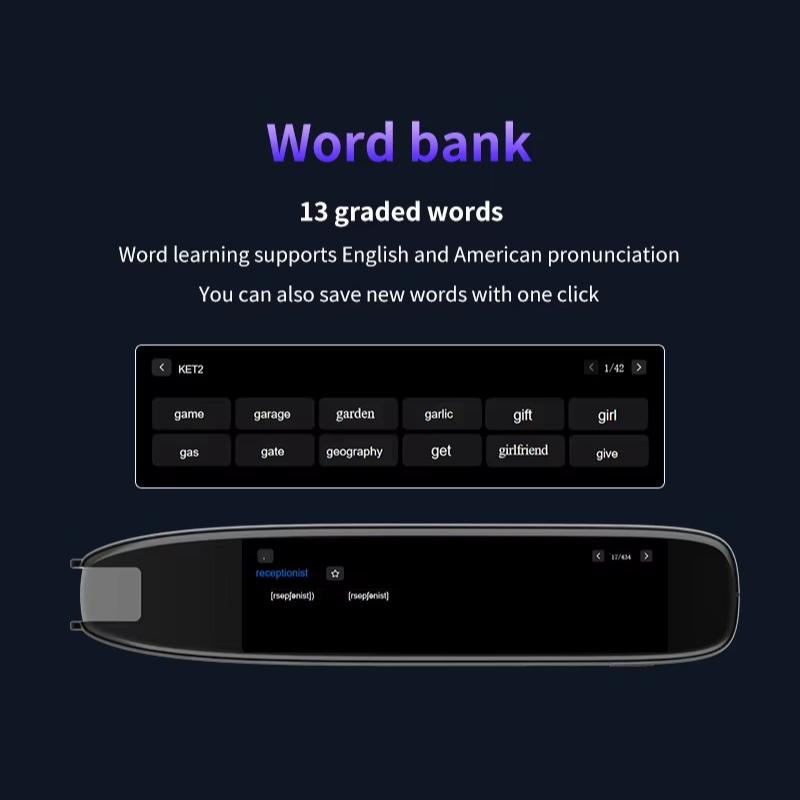 Scan Translation Pen 142 Languages Dyslexia Aid Text To Speech Scanner Pen 10Offline Languages for Students Learners Portable International Dictionary