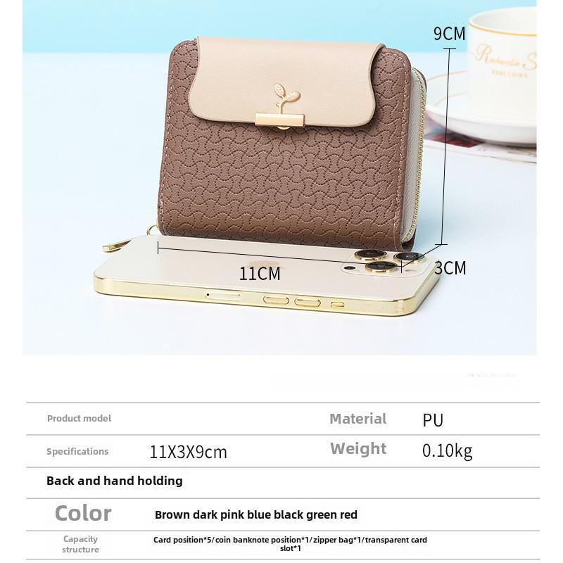 Trendy kurze Geldbörse im japanischen Stil für Damen 2024: Frisches, hochwertiges Portemonnaie und Beutel