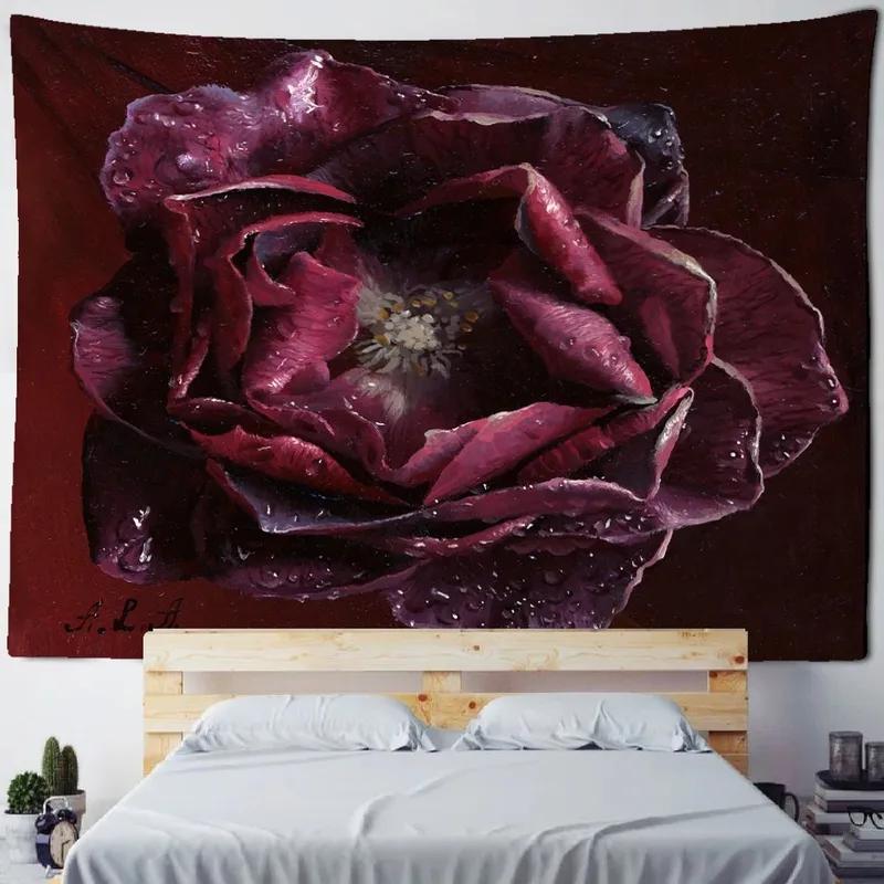 Home Wall Decoration Tapestry European Flower and Fruit Oil Painting Hanging Cloth Office Living Room Tapestry