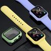 For Apple Watch Bands 46mm 44mm 41mm 40mm 45mm 42mm Silicone Correas Bracelet Iwatch Series 10 9 8 7 6 SE 3 11 Glass+Case+Strap