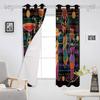 African Women Apron Ceramic Cartoon Window Curtains Bedroom Kitchen Decor Curtain Panel Window Curtains for Living Room