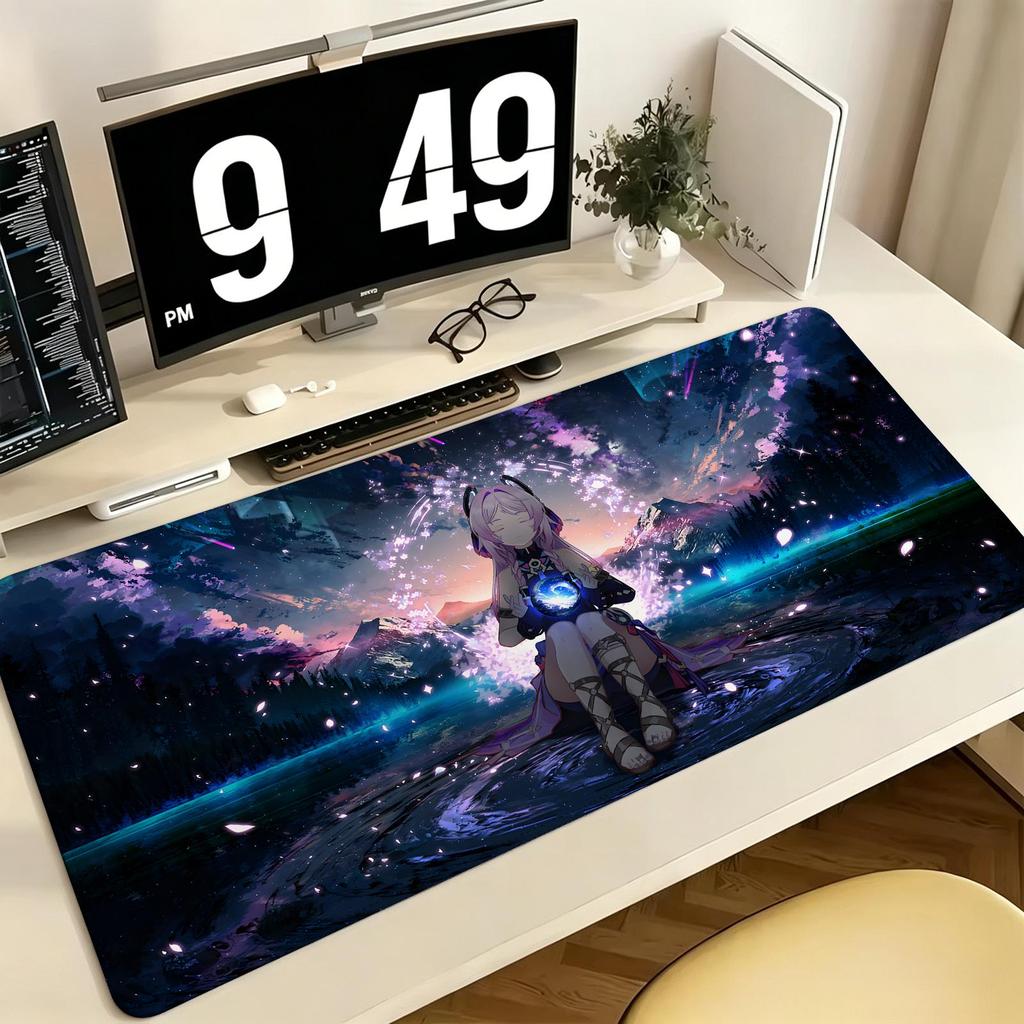 Genshin Impact Citlali Pro ESports Xxl Gaming Mousepad Extra Large NonSlip Stitched Edge Keyboard Laptop Desk Mat For Pc Gamer