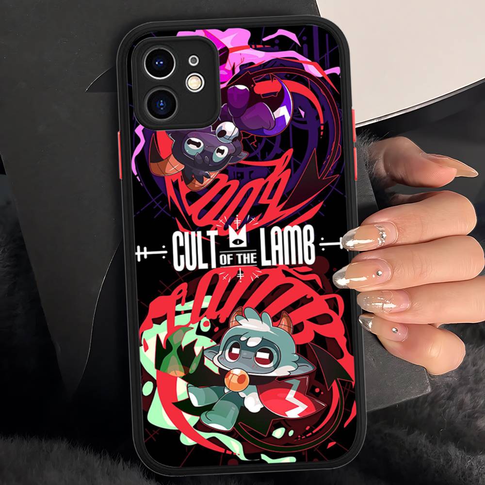 

Game C-Cult Of The Lamb For IPhone 11 12 13 14 15 16 Pro Max Plus Matte Translucent Phone Cover iphone 14