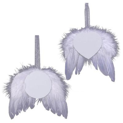 Customizable WhiteAngel Wings Ornament Christmas Tree Decor for Diy Crafts