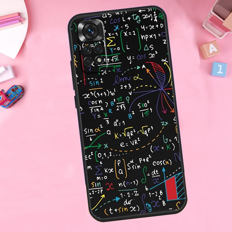 Physics Science Maths Formula Case For Xiaomi Redmi Note 11 8 9 10 Pro 12 Turbo 8T 9S 10S 11S 12S Redmi 12C 10C 9C Cover