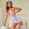 Sexy European & American Mesh Nurse Lingerie Set for Women