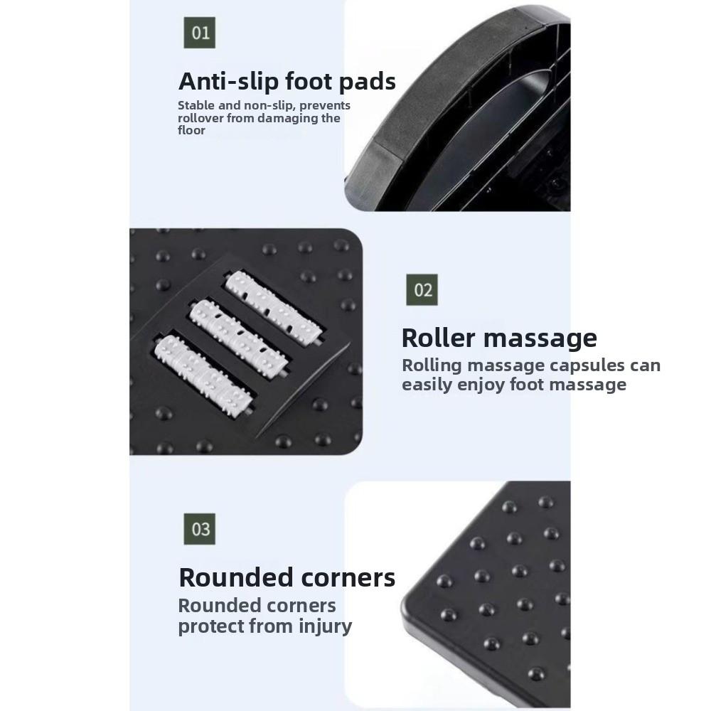 Comfortable with Massage Rollers Foot Rest 180 Degree Swing Ergonomic Foot Stool Office Foot Rest Under Desk