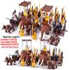 Medieval Age Castle Knights Spartan Warriors Crusader Roman Legion Infantry War Horse Chariot Building Bricks Blocks Figures Toy