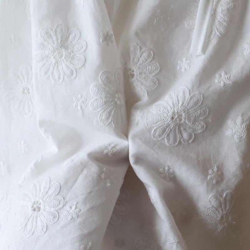 2025 Summer Korean Lace V-Neck Tie-Up Embroidered Short Sleeve Women's Shirt