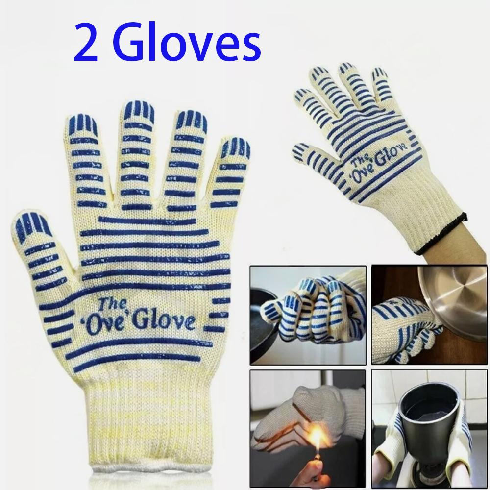 

1 пара 250-300 ℃ Прихватки для духовки Термостойкие антитермические перчатки Прихватки для барбекю для выпечки в микроволновой печи