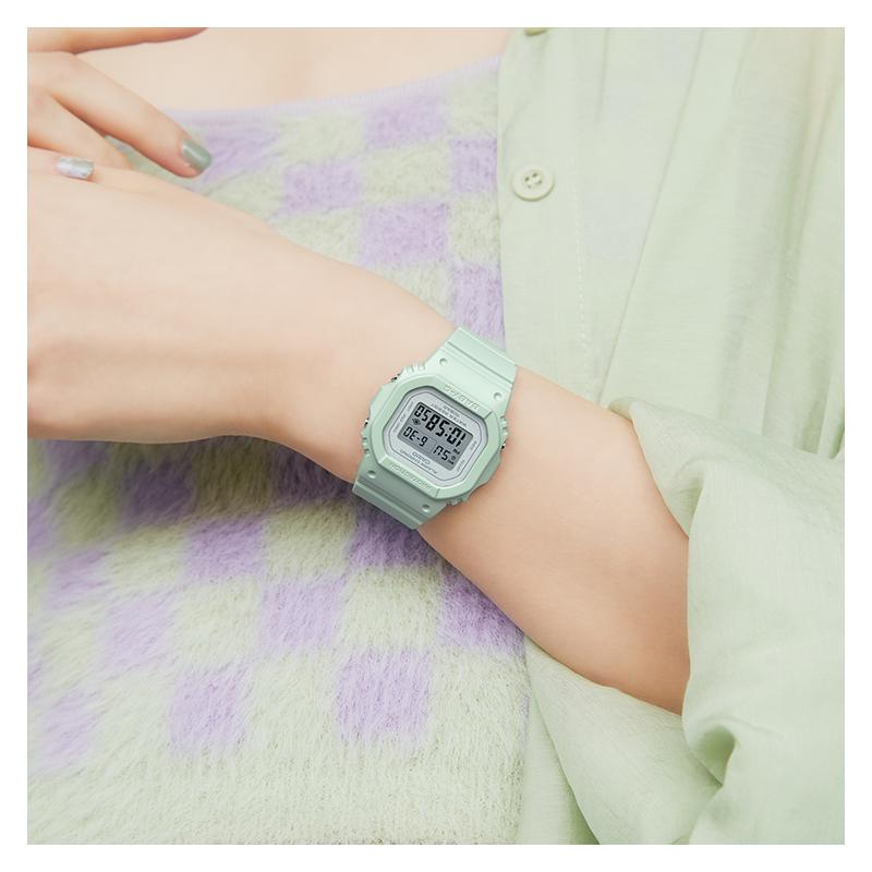 Casio BABY-G BGD-565 Series Spring and Summer Macaron Color Electronic Movement Resin Strap Japanese and Korean Watch Unisex Style Gray BGD-565SC-3PR