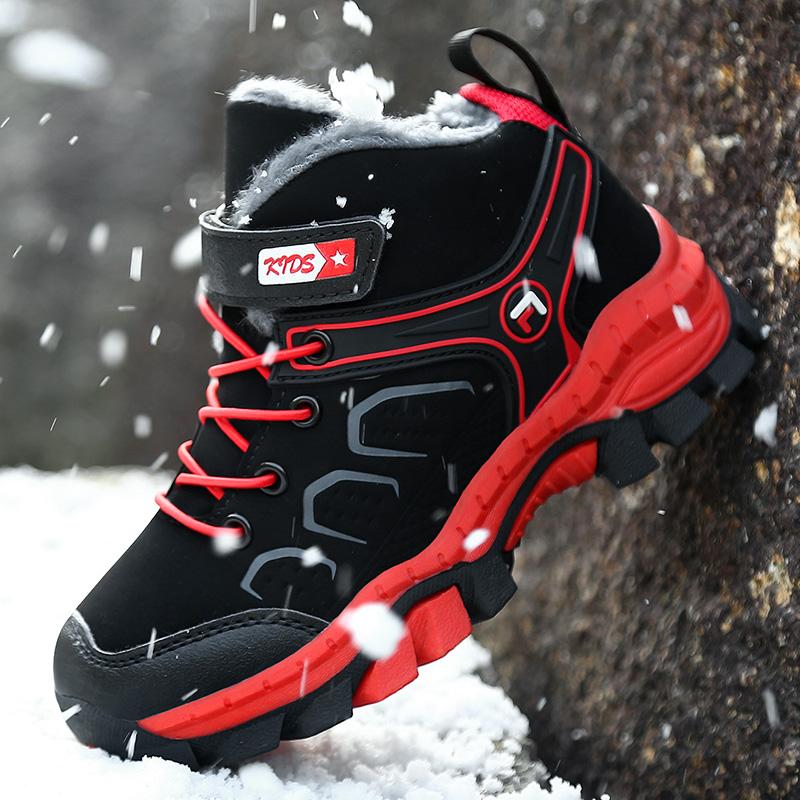 Kids Winter Boots Outdoor Sports Hiking Shoes Kids Winter Warm Non-slip Snow Boots