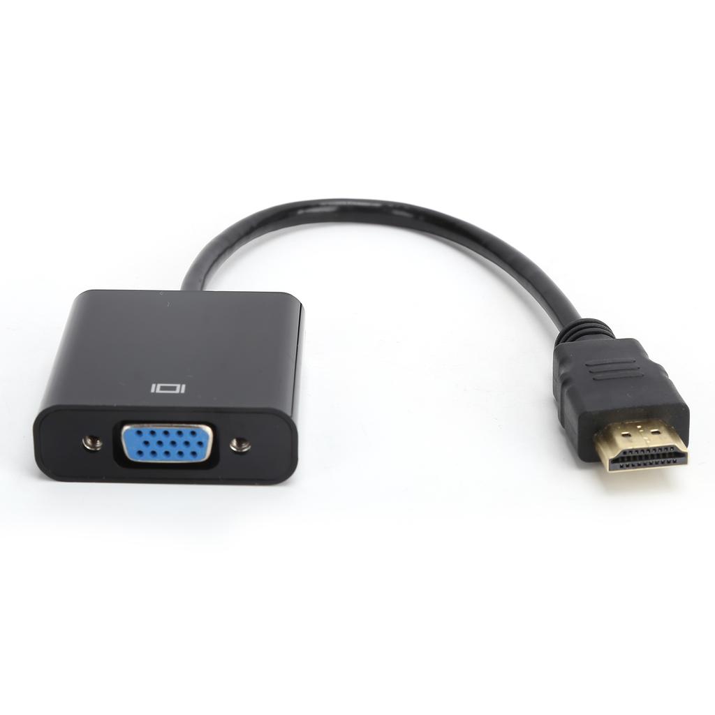 HD Multimedia Interface To VGA Converter Cable with 3.5mm Audio for Chromebook Raspberry Pi XboxBlack