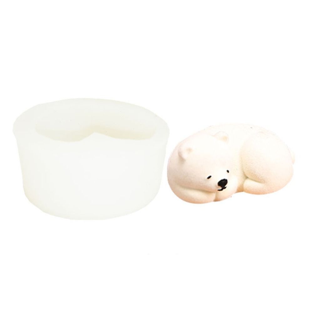 

Инструменты из эпоксидной смолы и глины Ручная работа Форма для свечи в виде белого медведя Силиконовая форма Изготовление мыла 3D искусство Восковая форма 2